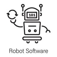 Trendy Robot Software vector