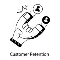 Trendy Customer Retention vector