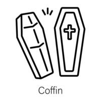 Trendy Coffin Concepts vector