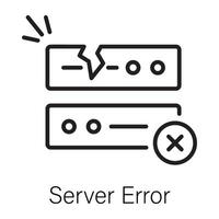 Trendy Server Error vector