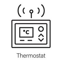 conceptos de termostato de moda vector