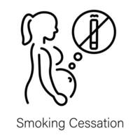 Trendy Smoking Cessation vector