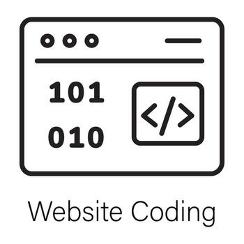 Trendy Website Coding vector
