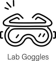 Trendy Lab Goggles vector