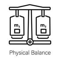 Trendy Physical Balance vector