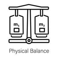 Trendy Physical Balance vector