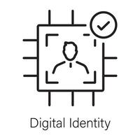 Trendy Digital Identity vector