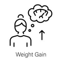 Trendy Weight Gain vector