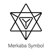 de moda Merkaba símbolo vector