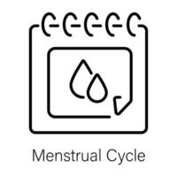 Trendy Menstrual Cycle vector
