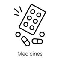 Trendy Medicines Concepts vector