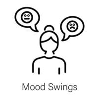 Trendy Mood Swings vector