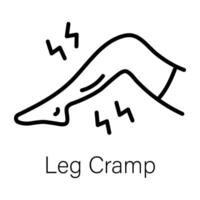 Trendy Leg Cramp vector