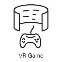 Trendy VR Game vector