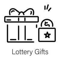 Trendy Lottery Gifts vector