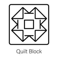 Trendy Quilt Block vector