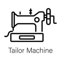 Trendy Tailor Machine vector