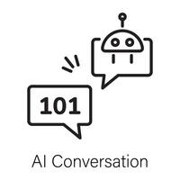 Trendy AI Conversation vector