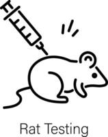 Trendy Rat Testing vector