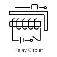 Trendy Relay Circuit vector