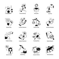 Bundle of Business Startup Linear Icons vector