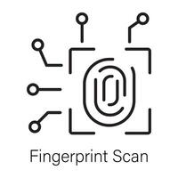 Trendy Fingerprint Scan vector