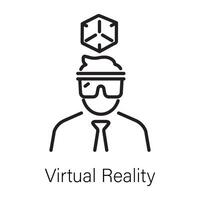 Trendy Virtual Reality vector