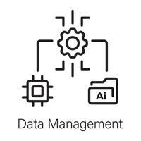 Trendy Data Management vector