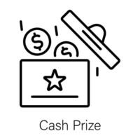 Trendy Cash Prize vector