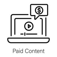 Trendy Paid Content vector