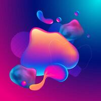 Fluid design graphic elements. Dynamic background with abstract forms and lines. Gradient abstract banner design with flowing liquid shapes. Template for logo design, flyer or presentation. Vector