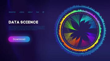 Bright Data Science Circular Visualization vector