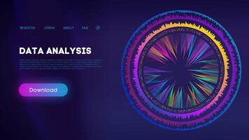 Dynamic Data Analysis Interface with Colorful Graph vector