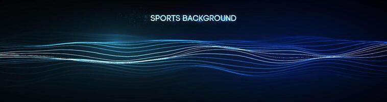 Dynamic blue lines abstract sports background vector. vector