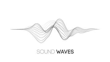 Sound wave music background. Audio waves abstract pulse background. vector