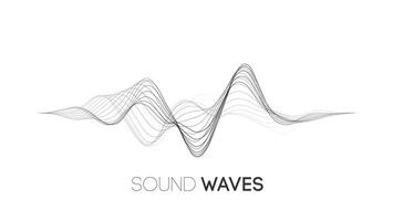 Sound wave music background. Audio waves abstract pulse background. vector