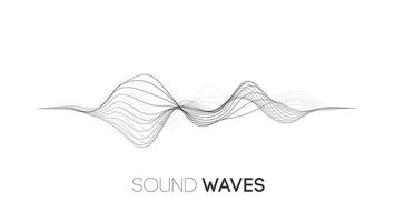 Sound wave music background. Audio waves abstract pulse background. vector