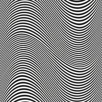 Op art wave seamless pattern. Stripe lines monochrome waves optical illusion distorted pattern. vector