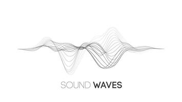 Sound wave music background. Audio waves abstract pulse background. vector