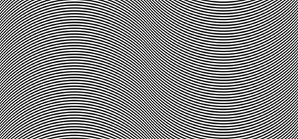 Op art wave seamless pattern. Stripe lines monochrome waves optical illusion distorted pattern. vector
