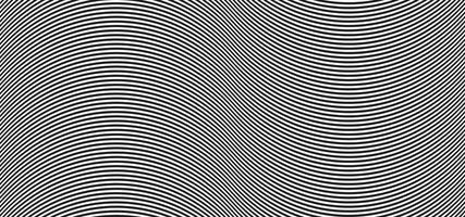 Op art wave seamless pattern. Stripe lines monochrome waves optical illusion distorted pattern. vector