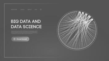 grande datos y datos ciencia. futurista tecnología datos visualización. vector