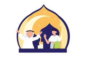 Ramadan Kareem Flat Design Illustration vector