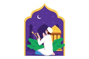 Ramadan Kareem Flat Design Illustration vector