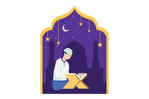 Ramadan Kareem Flat Design Illustration vector