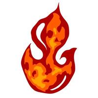 Fire cartoon illustration fire art vector. Flames fire vector