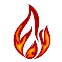 Fire cartoon illustration fire art vector. Flames fire vector