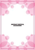 abstract pink bubble vertical background vector
