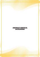 abstract yellow wave vertical background vector