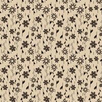 seamless pattern with black flowers and floral elements on a white background vector